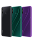 Fotografías Trasera de Huawei Enjoy 20e Negro y Verde y Violeta. Detalle de la pantalla: No se ve la pantalla