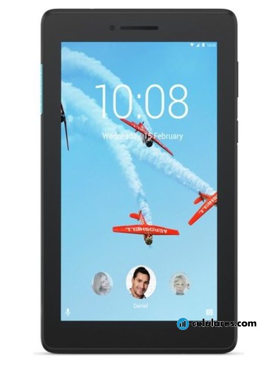 Fotografías Varias vistas de Tablet Lenovo Tab E7 Negro. Detalle de la pantalla: Varias vistas