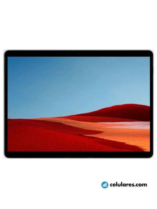 Fotografías Varias vistas de Tablet Microsoft Surface Pro X Negro. Detalle de la pantalla: Varias vistas