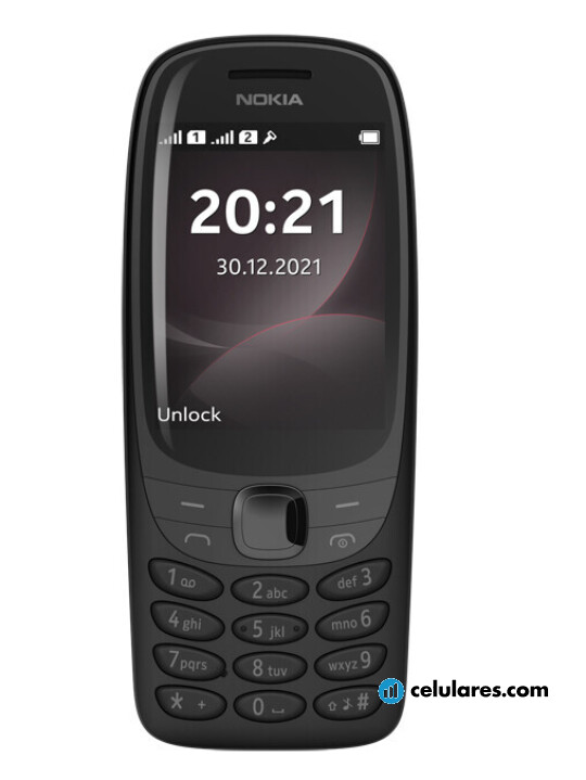 Fotografías Frontal de Nokia 6310 2021 Negro. Detalle de la pantalla: Pantalla de inicio