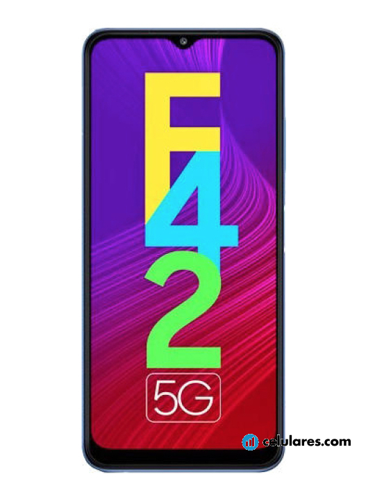 Fotografías Frontal de Samsung Galaxy F42 5G Negro. Detalle de la pantalla: Pantalla de inicio