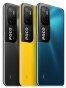 Fotografías Trasera de Xiaomi Poco M3 Pro Amarillo y Azul y Negro. Detalle de la pantalla: No se ve la pantalla